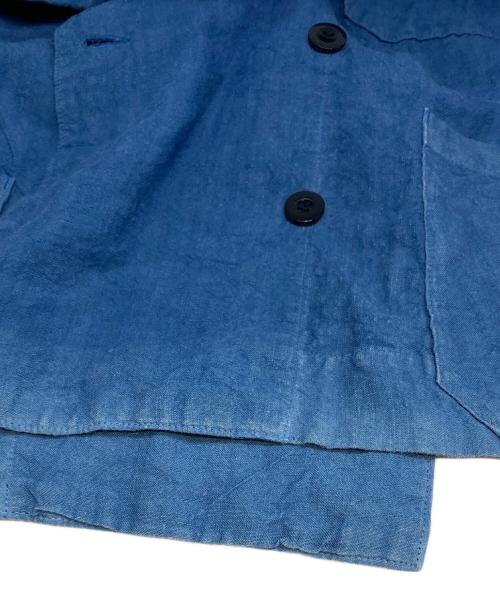 OUTIL（ウティ）OUTIL (ウティ) リネンフレンチワークジャケット インディゴの古着・服飾アイテム
