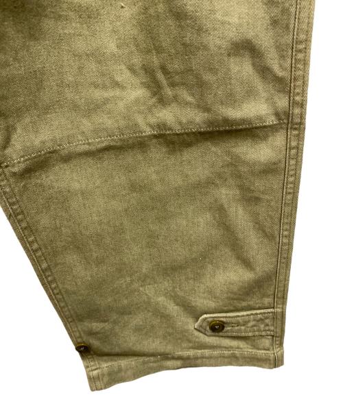 AVIREX（アヴィレックス）AVIREX (アヴィレックス) HAND ROOM (ハンドルーム) GREEN SELVEDGE MILITARY DENIM CARGO TROUSERS オリーブ サイズ:Lの古着・服飾アイテム