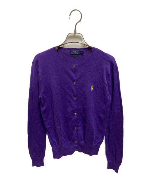 POLO RALPH LAUREN（ポロ・ラルフローレン）POLO RALPH LAUREN (ポロ・ラルフローレン) クルーネックカーディガン パープル サイズ:Ｓの古着・服飾アイテム