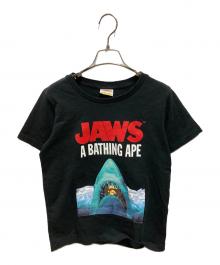 A BATHING APE×JAWS（ア ベイシング エイプ×ジョーズ）の古着「JAWSプリントTシャツ」｜ブラック