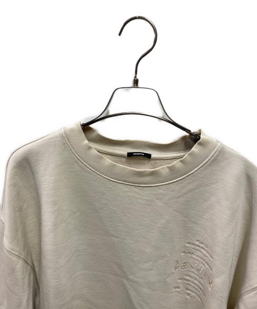 Denham（デンハム）Denham (デンハム) 刺繍スウェット ベージュ サイズ:Ｌの古着・服飾アイテム