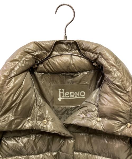 HERNO（ヘルノ）HERNO (ヘルノ) ハイネックダウンコート ベージュ サイズ:44の古着・服飾アイテム