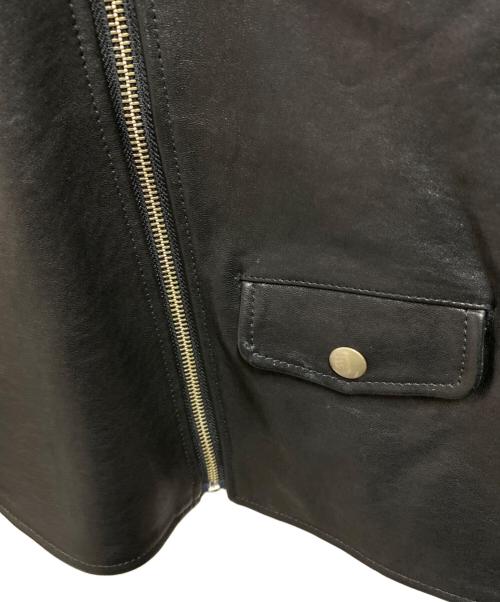 beautiful people（ビューティフルピープル）beautiful people (ビューティフルピープル) ラムレザーダブルライダースジャケット ブラック サイズ:150の古着・服飾アイテム