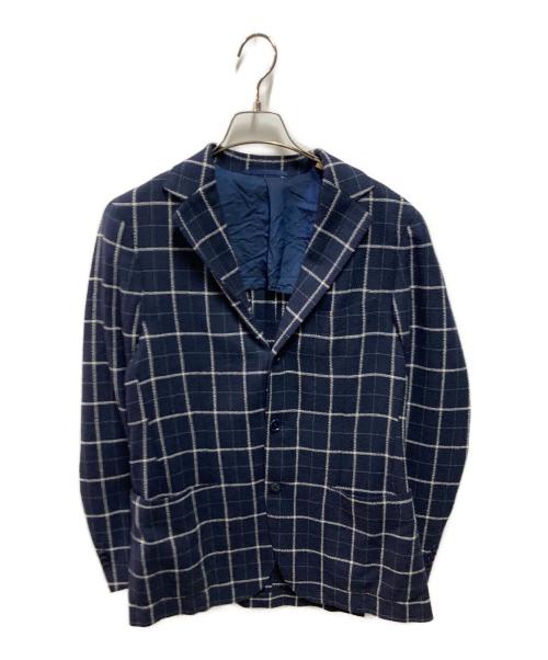 UNITED ARROWS（ユナイテッドアローズ）UNITED ARROWS (ユナイテッドアローズ) UDET ネイビー ウインドウペン 3B COMF ネイビー サイズ:46の古着・服飾アイテム