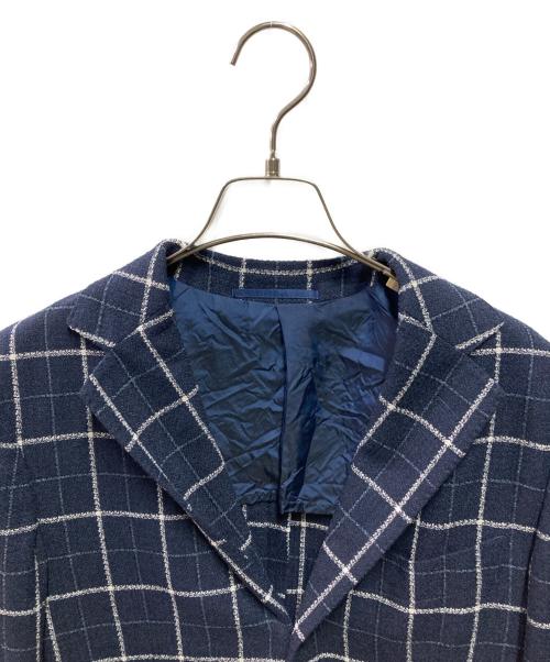 UNITED ARROWS（ユナイテッドアローズ）UNITED ARROWS (ユナイテッドアローズ) UDET ネイビー ウインドウペン 3B COMF ネイビー サイズ:46の古着・服飾アイテム