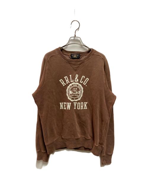 RRL（ダブルアールエル）RRL (ダブルアールエル) 両Vガゼットスウェット ブラウン サイズ:Ｍの古着・服飾アイテム