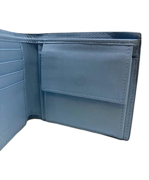 BOTTEGA VENETA（ボッテガベネタ）BOTTEGA VENETA (ボッテガベネタ) イントレチャート二つ折り財布 ブルーの古着・服飾アイテム
