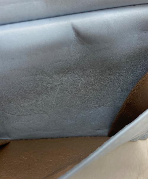 BOTTEGA VENETA（ボッテガベネタ）BOTTEGA VENETA (ボッテガベネタ) イントレチャート二つ折り財布 ブルーの古着・服飾アイテム