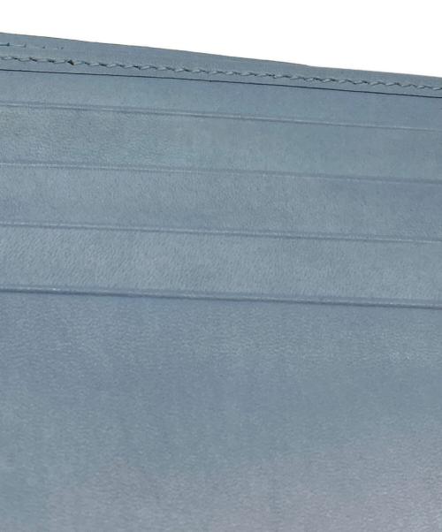 BOTTEGA VENETA（ボッテガベネタ）BOTTEGA VENETA (ボッテガベネタ) イントレチャート二つ折り財布 ブルーの古着・服飾アイテム