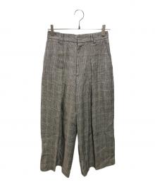 ATON（エイトン）の古着「LINEN HOUNDS TOOTH」｜グレー