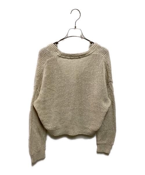 GALERIE VIE（ギャルリーヴィー）GALERIE VIE (ギャルリーヴィー) ラスティックヤーン Vネックプルオーバー ベージュ サイズ:FREEの古着・服飾アイテム