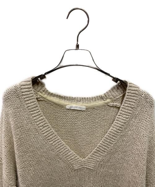 GALERIE VIE（ギャルリーヴィー）GALERIE VIE (ギャルリーヴィー) ラスティックヤーン Vネックプルオーバー ベージュ サイズ:FREEの古着・服飾アイテム