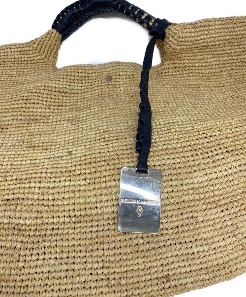 HELEN KAMINSKI（ヘレンカミンスキー）HELEN KAMINSKI (ヘレンカミンスキー) ジョージア ラフィアバッグ カゴバッグ ストローバッグ ベージュの古着・服飾アイテム
