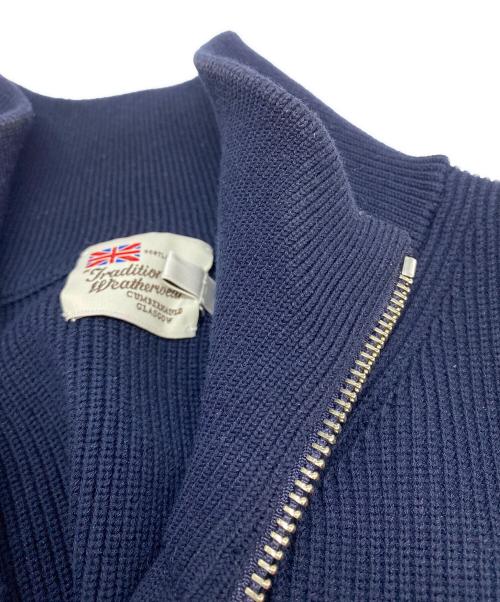 Traditional Weatherwear（トラディショナルウェザーウェア）Traditional Weatherwear (トラディショナルウェザーウェア) ABRIDGE エブリッジ カーディガン ドライバーズニット ネイビー サイズ:Ｍの古着・服飾アイテム