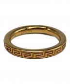 VERSACEヴェルサーチェ）の古着「エングレイブド グリークキー リング」｜ゴールド