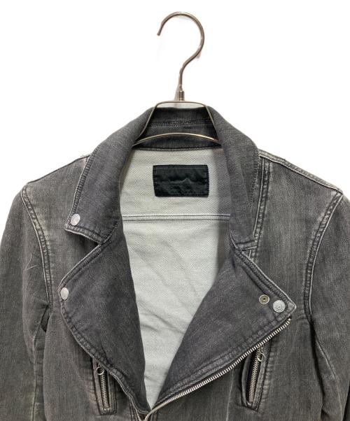 Hysteric Glamour（ヒステリックグラマー）Hysteric Glamour (ヒステリックグラマー) スウェットデニムライダースジャケット ブラック サイズ:FREEの古着・服飾アイテム