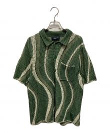 Dime（ダイム）の古着「Soleil Button Up Knit ソレイユ ボタンアップ ニット」｜グリーン