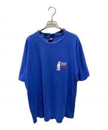 stussy（ステューシー）の古着「90's シャドーマンプリントTシャツ KNOWLEDGE IS KING」｜ブルー