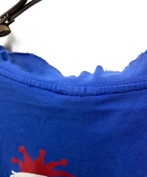 stussy（ステューシー）stussy (ステューシー) 90's シャドーマンプリントTシャツ KNOWLEDGE IS KING ブルー サイズ:Lの古着・服飾アイテム