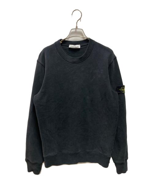 STONE ISLAND（ストーンアイランド）STONE ISLAND (ストーンアイランド) クルーネックワッペンロゴスウェット ブラック サイズ:Mの古着・服飾アイテム