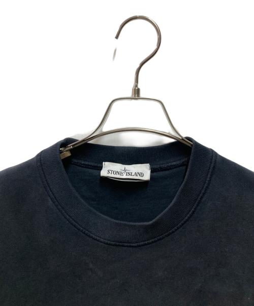 STONE ISLAND（ストーンアイランド）STONE ISLAND (ストーンアイランド) クルーネックワッペンロゴスウェット ブラック サイズ:Mの古着・服飾アイテム