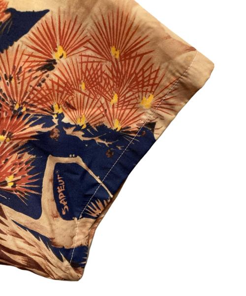 SAPEur（サプール）SAPEur (サプール) アロハシャツ 大鷹 ベージュ サイズ:Lの古着・服飾アイテム