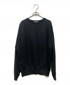 AURALEEオーラリー）の古着「ELASTIC HIGH GAUGE SWEAT P/O」｜ブラック