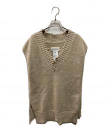 Maison Margiela（メゾンマルジェラ）の古着「コットンセルロースヘンプニットベスト S50TH0056」｜ベージュ
