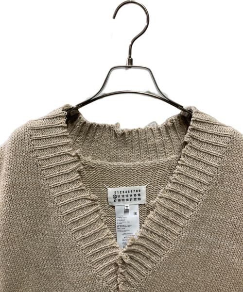 Maison Margiela（メゾンマルジェラ）Maison Margiela (メゾンマルジェラ) コットンセルロースヘンプニットベスト S50TH0056 ベージュ サイズ:Sの古着・服飾アイテム