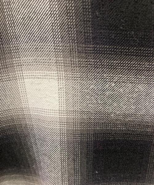 FRONT 11201（フロント 11201）FRONT 11201 (フロント 11201) オンブレチェックシャツ オープンカラーシャツ  ブラック サイズ:Sの古着・服飾アイテム