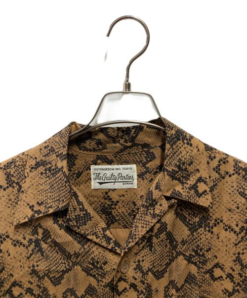 WACKO MARIA（ワコマリア）WACKO MARIA (ワコマリア) HAWAIIAN SHIRT L/S パイソン ベージュ サイズ:Ｍの古着・服飾アイテム