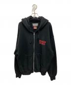 WACKO MARIAワコマリア）の古着「HEAVY WEIGHT ZIP HOODED SWEAT SHIRT ヘビーウェイト ジップ フーデッド スウェットシャツ DEATH ROW RECORDS パーカー フーディー」｜ブラック