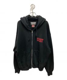 WACKO MARIA（ワコマリア）の古着「HEAVY WEIGHT ZIP HOODED SWEAT SHIRT ヘビーウェイト ジップ フーデッド スウェットシャツ DEATH ROW RECORDS パーカー フーディー」｜ブラック
