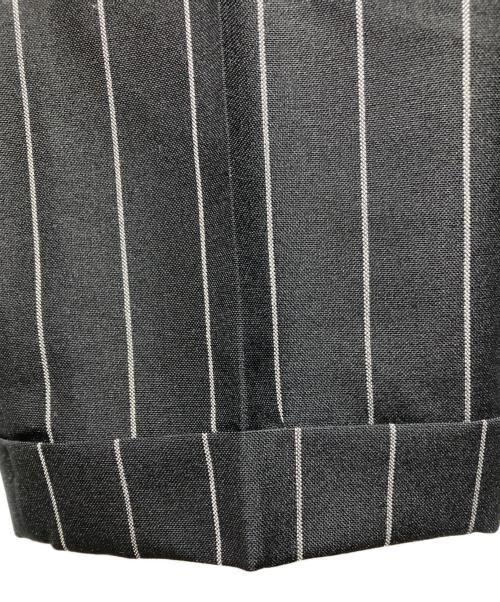 WACKO MARIA（ワコマリア）WACKO MARIA (ワコマリア) DORMEUIL (ドーメル) GLITTER STRIPED DOUBLE PLEATED TROUSERS ブラック サイズ:Ｌの古着・服飾アイテム