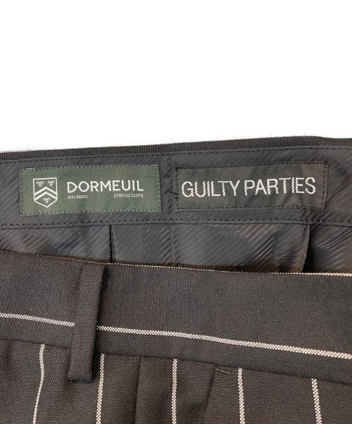 WACKO MARIA（ワコマリア）WACKO MARIA (ワコマリア) DORMEUIL (ドーメル) GLITTER STRIPED DOUBLE PLEATED TROUSERS ブラック サイズ:Ｌの古着・服飾アイテム