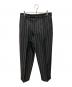 WACKO MARIA（ワコマリア）の古着「GLITTER STRIPED DOUBLE PLEATED TROUSERS」｜ブラック