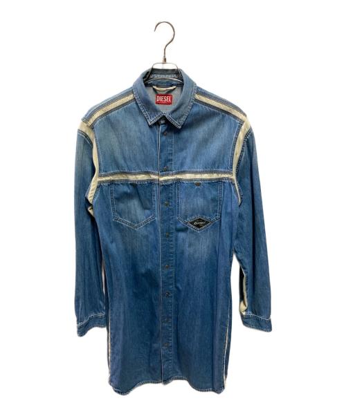 DIESEL（ディーゼル）DIESEL (ディーゼル) ロングデニムシャツ インディゴ サイズ:Ｓの古着・服飾アイテム
