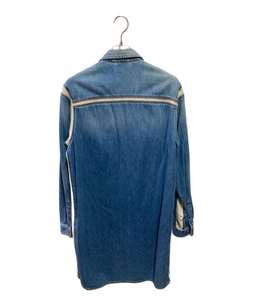 DIESEL（ディーゼル）DIESEL (ディーゼル) ロングデニムシャツ インディゴ サイズ:Ｓの古着・服飾アイテム