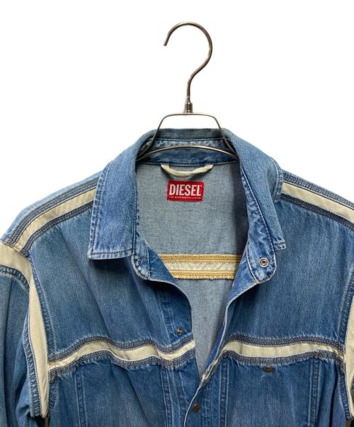 DIESEL（ディーゼル）DIESEL (ディーゼル) ロングデニムシャツ インディゴ サイズ:Ｓの古着・服飾アイテム