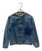R.H.Vintageロンハーマン・ヴィンテージ）の古着「ノーカラーデニムジャケット」｜インディゴ