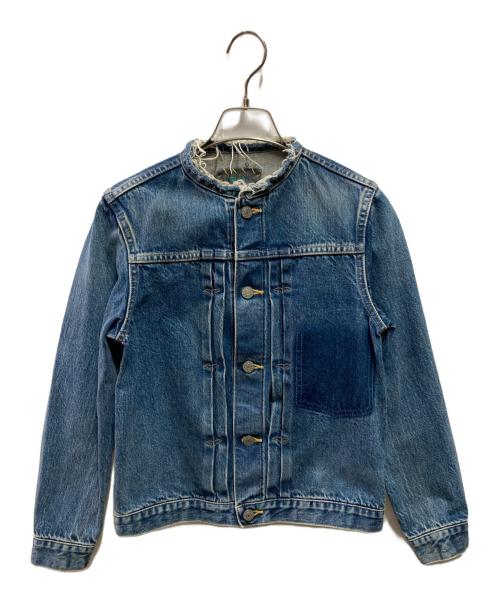 R.H.Vintage（ロンハーマン・ヴィンテージ）R.H.Vintage (ロンハーマン・ヴィンテージ) ノーカラーデニムジャケット インディゴ サイズ:XSの古着・服飾アイテム