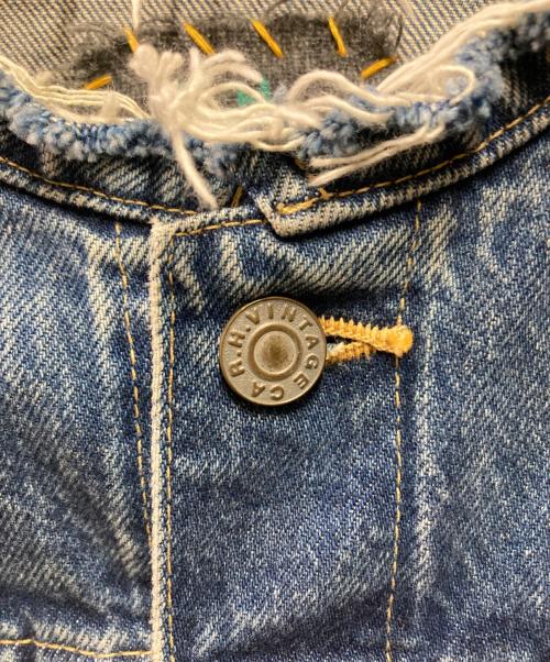 R.H.Vintage（ロンハーマン・ヴィンテージ）R.H.Vintage (ロンハーマン・ヴィンテージ) ノーカラーデニムジャケット インディゴ サイズ:XSの古着・服飾アイテム