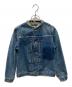 R.H.Vintage（ロンハーマン・ヴィンテージ）の古着「ノーカラーデニムジャケット」｜インディゴ