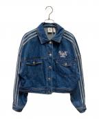 adidasアディダス）の古着「刺繍デニムジャケット」｜インディゴ