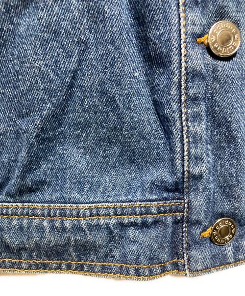 adidas（アディダス）adidas (アディダス) 刺繍デニムジャケット インディゴ サイズ:Ｌの古着・服飾アイテム