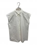 CELERIセルリ）の古着「25SS Sleeveless ワイドシャツ L'Appartement DEUXIEME CLASSE ノースリーブシャツ」｜ホワイト