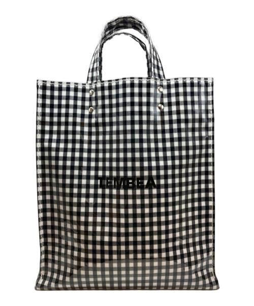 TEMBEA（テンベア）TEMBEA (テンベア) PAPER TOTE ホワイト×ブラックの古着・服飾アイテム