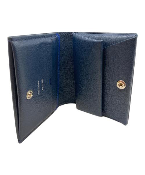 MOLINI（モリニ）MOLINI (モリニ) Bifold Compact Wallet - Navy × Navy ネイビーの古着・服飾アイテム