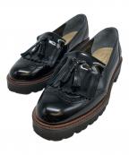 MARGARET HOWELL ideaマーガレット ハウエル アイディア）の古着「25AW タンクソールタッセルモチーフフリンジシューズ」｜ブラック