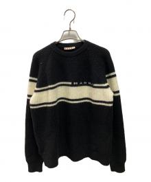 MARNI（マルニ）の古着「stripe sweater」｜ブラック